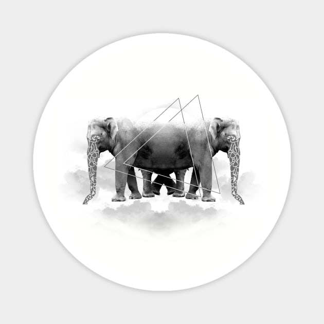 Two Elephant Cry Abstract Magnet by Acid_rain